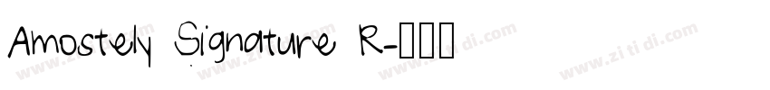 Amostely Signature R字体转换